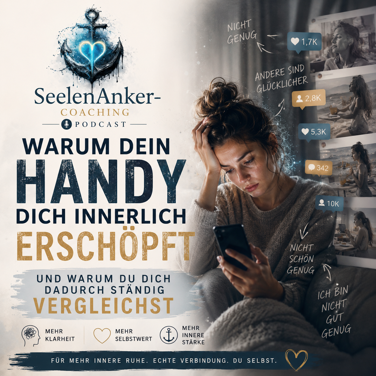 Warum dein Handy dich innerlich erschöpft – und warum Social Media dich ständig vergleichen lässt